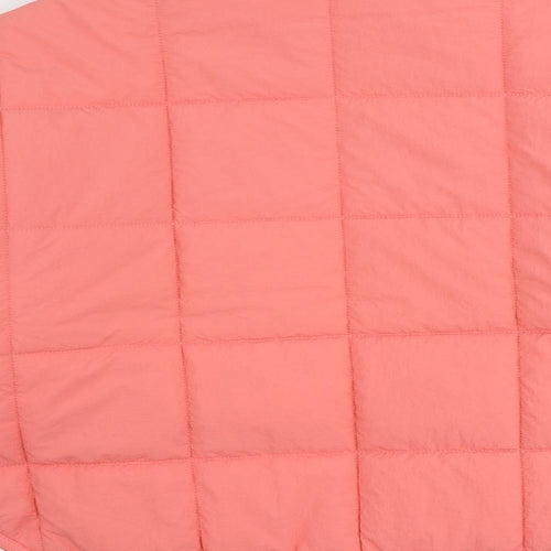 Marks and Spencer Girls Pink Quilted Coat Size 10-11 Years Zip - Shower Resistant