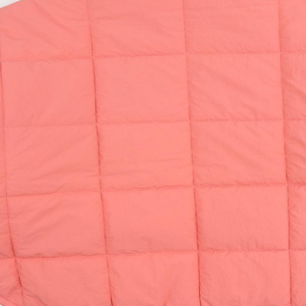 Marks and Spencer Girls Pink Quilted Coat Size 10-11 Years Zip - Shower Resistant