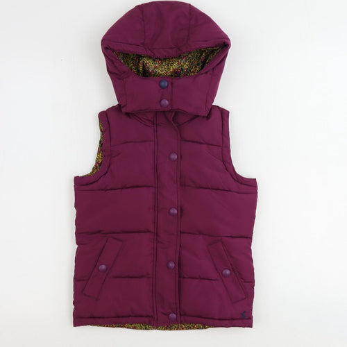 Joules Womens Purple Gilet Jacket Size 8 Zip