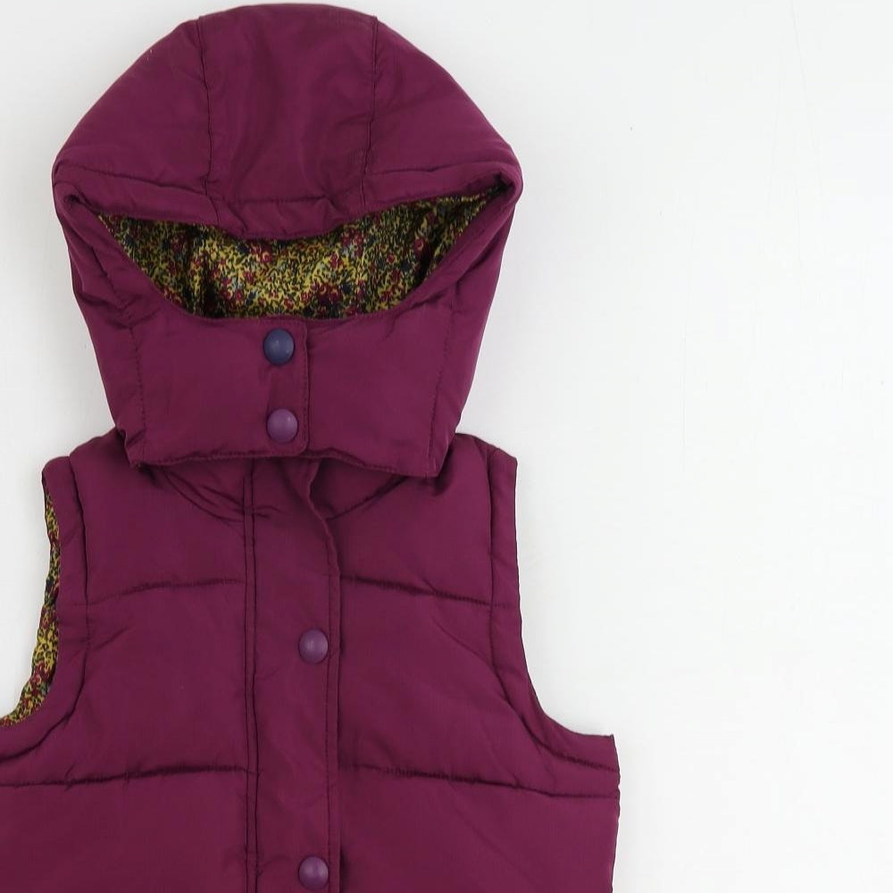 Joules Womens Purple Gilet Jacket Size 8 Zip