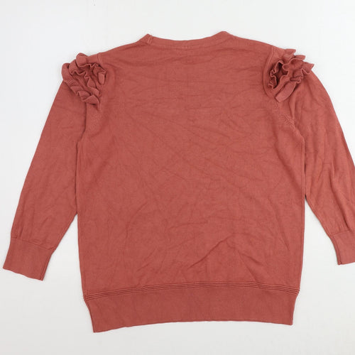 Principles Womens Pink Round Neck Viscose Pullover Jumper Size 12
