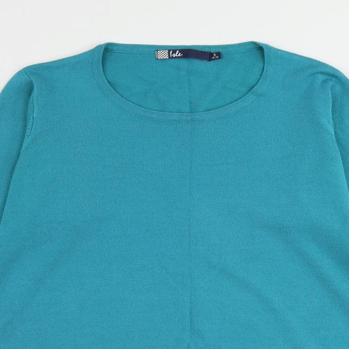 EWM Womens Blue Round Neck Acrylic Pullover Jumper Size 10 - Size 10-12