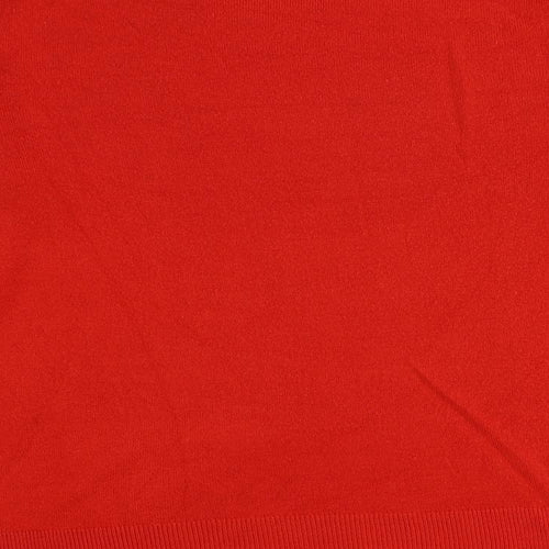 Marks and Spencer Womens Red Round Neck Acrylic Pullover Jumper Size 16