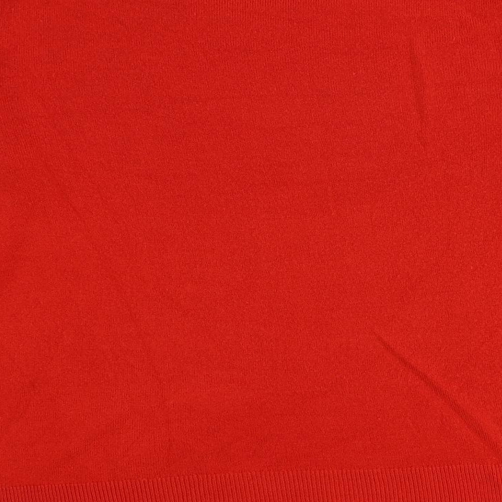 Marks and Spencer Womens Red Round Neck Acrylic Pullover Jumper Size 16