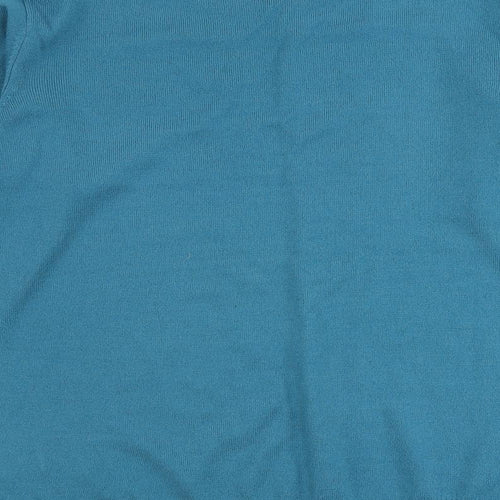 EWM Womens Blue Mock Neck Acrylic Pullover Jumper Size 14 - Size 14-16