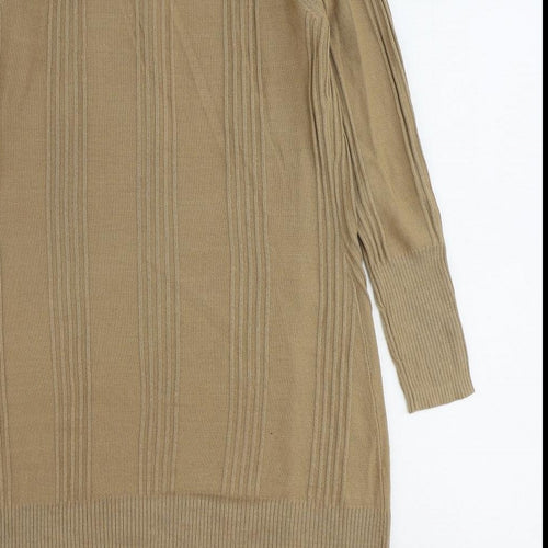 Monsoon Womens Brown V-Neck Acrylic Cardigan Jumper Size M