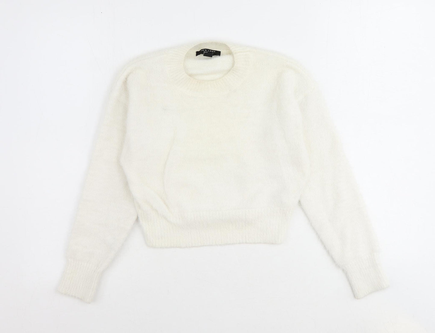 New Look Girls Ivory Round Neck Nylon Pullover Jumper Size 12-13 Years Pullover