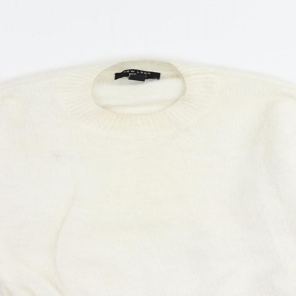 New Look Girls Ivory Round Neck Nylon Pullover Jumper Size 12-13 Years Pullover