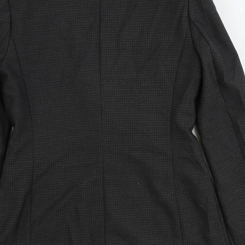 NEXT Womens Grey Houndstooth Polyester Jacket Blazer Size 8