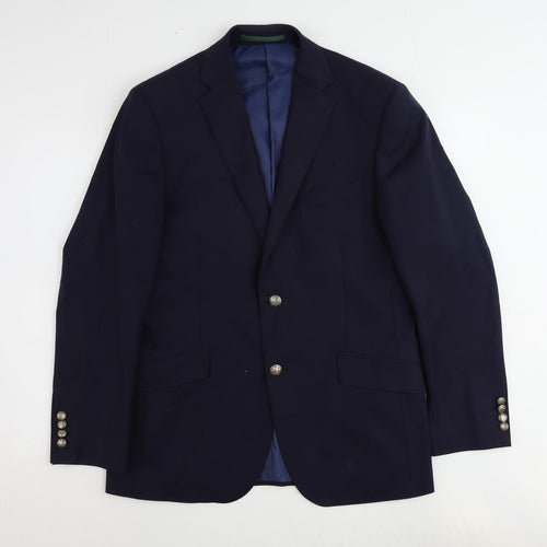Marks and Spencer Mens Blue Wool Jacket Suit Jacket Size 40 Regular