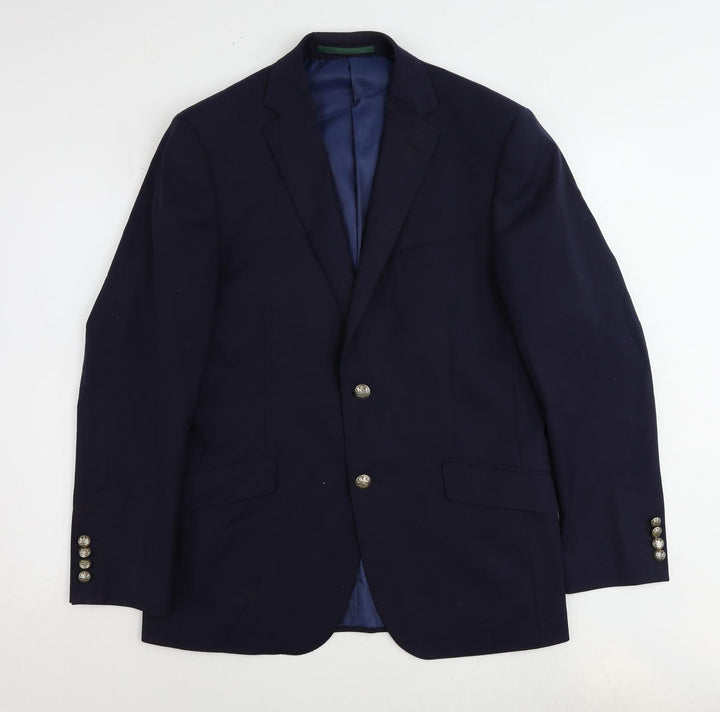 Marks and Spencer Mens Blue Wool Jacket Suit Jacket Size 40 Regular