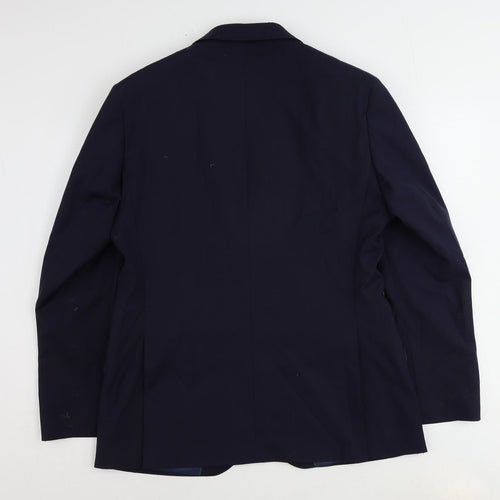 Marks and Spencer Mens Blue Wool Jacket Suit Jacket Size 40 Regular