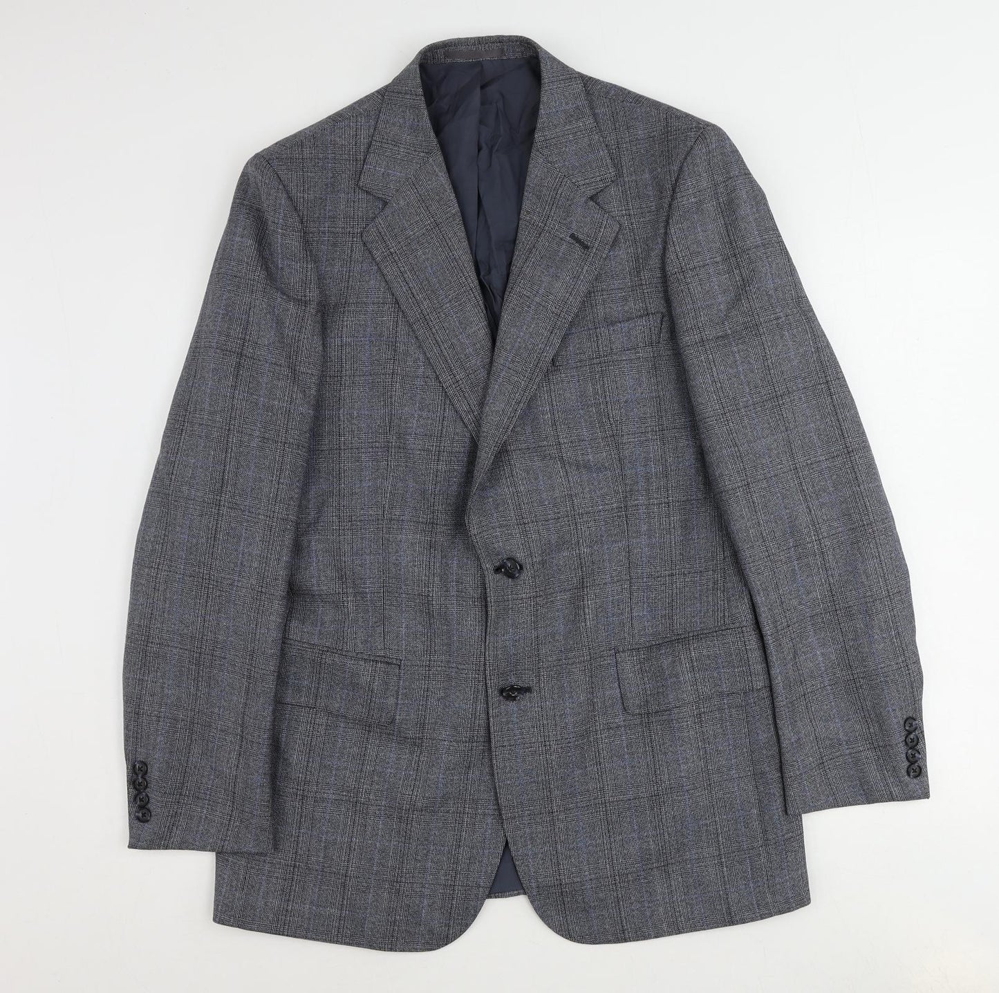 St Michael Mens Blue Wool Jacket Suit Jacket Size 40 Regular
