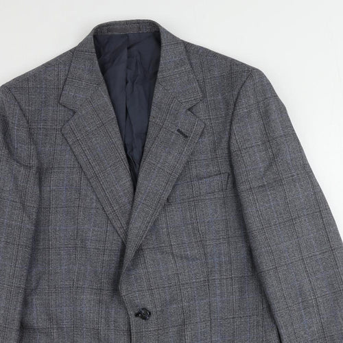 St Michael Mens Blue Wool Jacket Suit Jacket Size 40 Regular