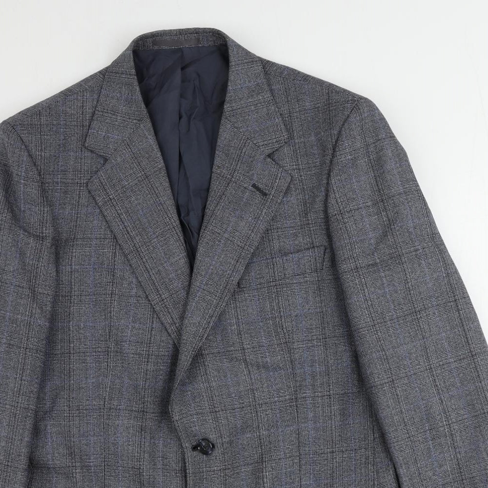 St Michael Mens Blue Wool Jacket Suit Jacket Size 40 Regular