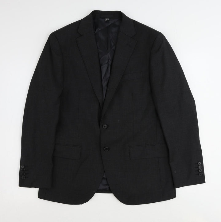 Marks and Spencer Mens Grey Wool Jacket Suit Jacket Size 40 Regular