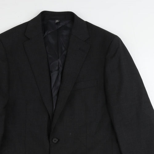 Marks and Spencer Mens Grey Wool Jacket Suit Jacket Size 40 Regular