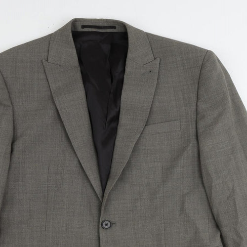 NEXT Mens Brown Wool Jacket Suit Jacket Size 40 Regular
