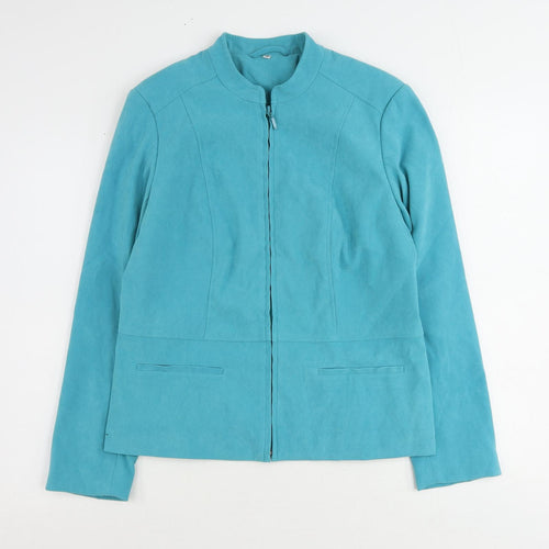 EWM Womens Blue Jacket Size 12 Zip