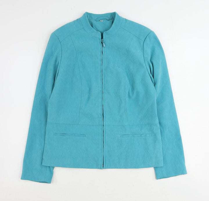 EWM Womens Blue Jacket Size 12 Zip