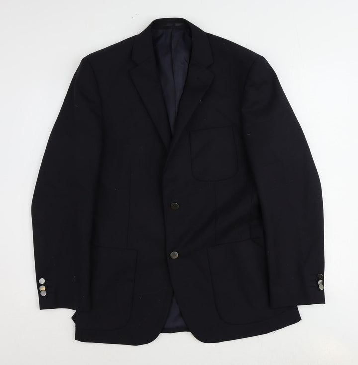 slater Mens Blue Polyester Jacket Suit Jacket Size 38 Regular