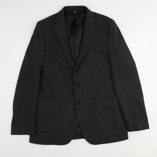 Marks and Spencer Mens Grey Polyamide Jacket Suit Jacket Size 42 Regular