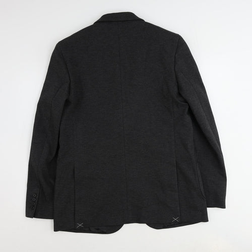 Marks and Spencer Mens Grey Polyamide Jacket Suit Jacket Size 42 Regular