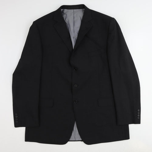 Marks and Spencer Mens Grey Polyester Jacket Suit Jacket Size 46 Regular
