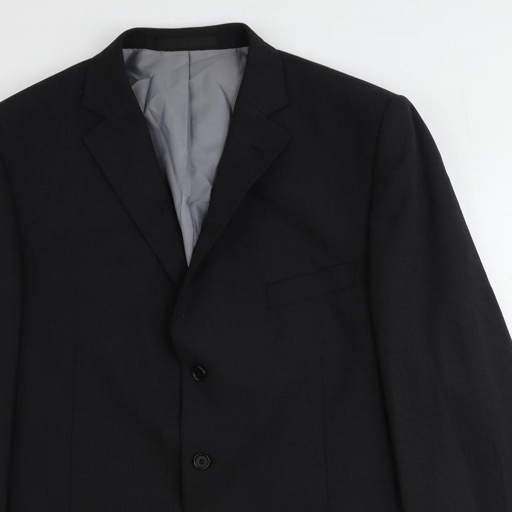 Marks and Spencer Mens Grey Polyester Jacket Suit Jacket Size 46 Regular