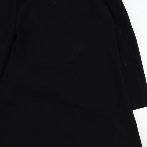 Marks and Spencer Womens Black Overcoat Coat Size 10 Snap