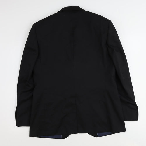 John Lewis Mens Black Polyester Jacket Suit Jacket Size 42 Regular