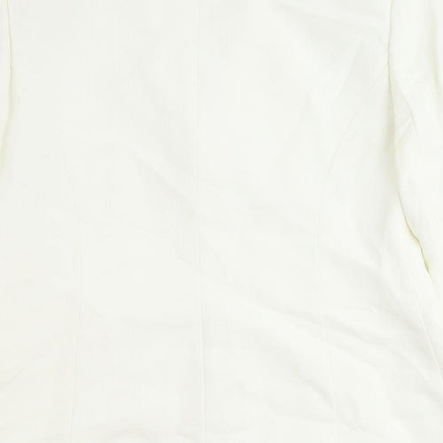 Planet Womens Ivory Jacket Blazer Size 12 Button