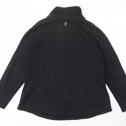 Skechers Womens Black Cotton Full Zip Sweatshirt Size L Pullover - Pockets