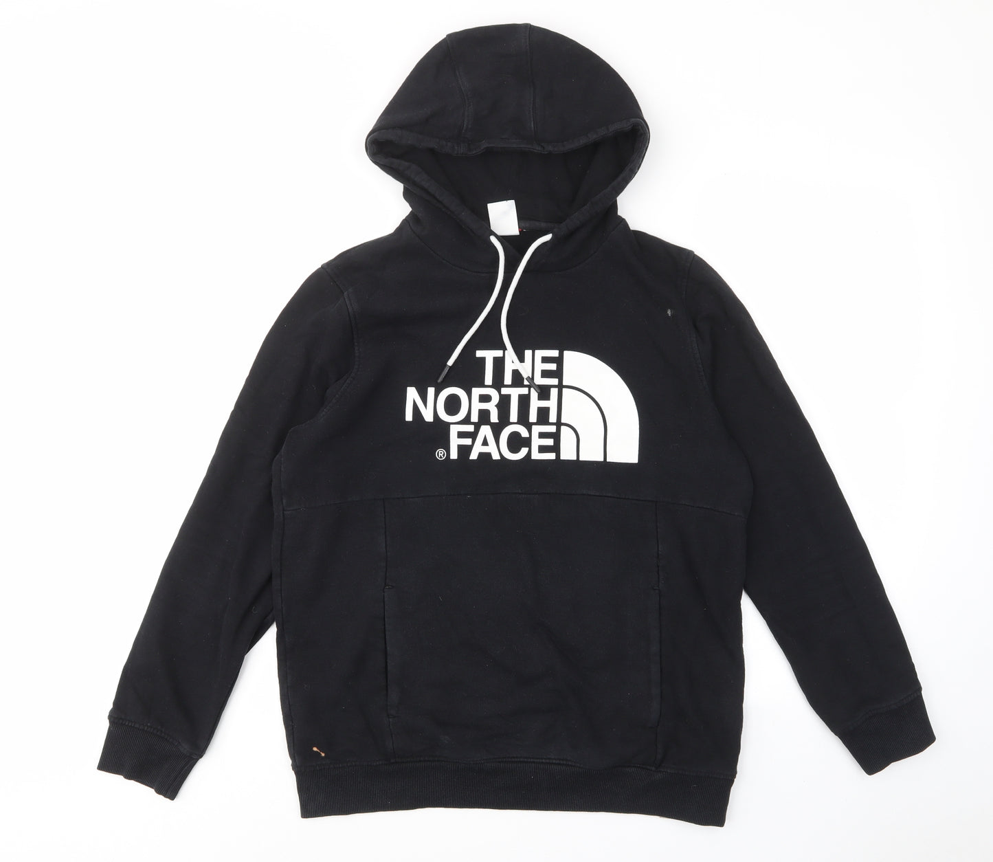 The North Face Womens Black Cotton Pullover Hoodie Size M Pullover - Pockets, Logo