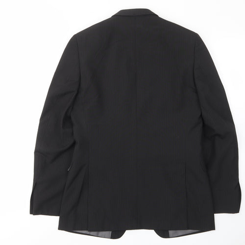 Marks and Spencer Mens Black Polyester Jacket Suit Jacket Size 38 Regular - Inside pockets