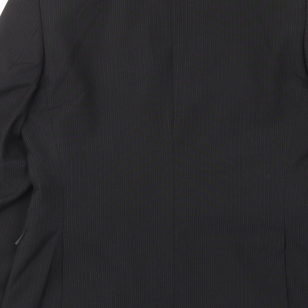 Marks and Spencer Mens Black Polyester Jacket Suit Jacket Size 38 Regular - Inside pockets
