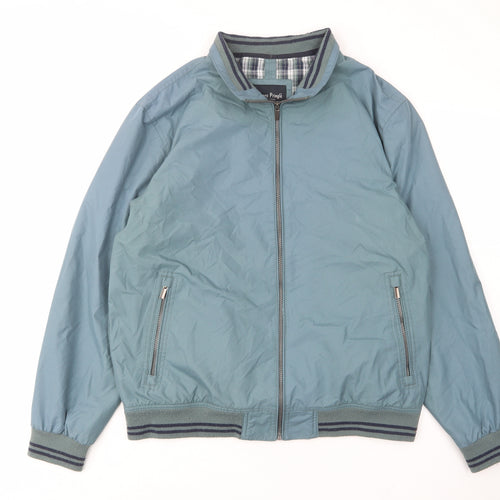 James Pringle Mens Green Bomber Jacket Jacket Size L Zip - Zip Pockets
