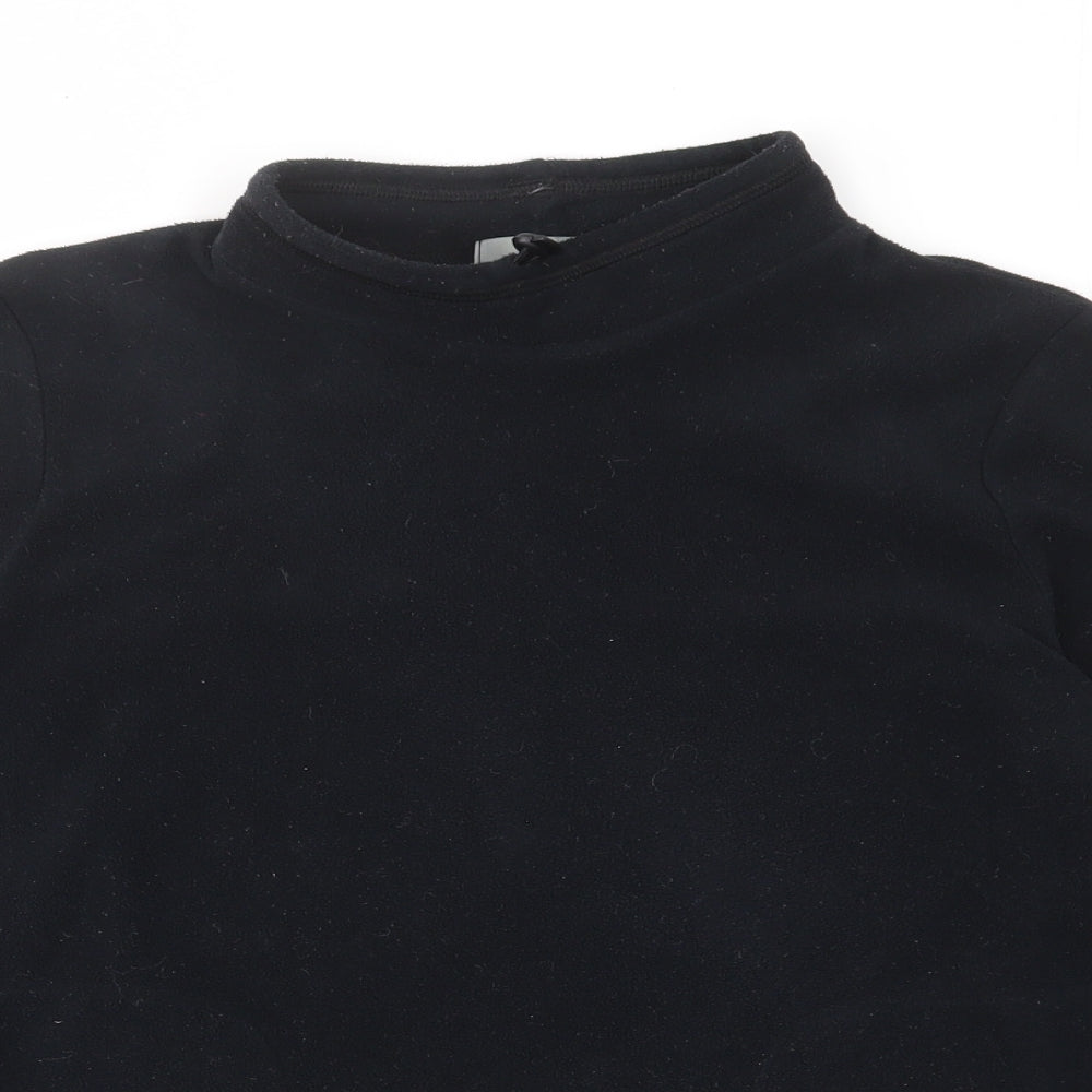 Marks and Spencer Womens Black Polyester Pullover Sweatshirt Size 12 Pullover - Zip Pockets