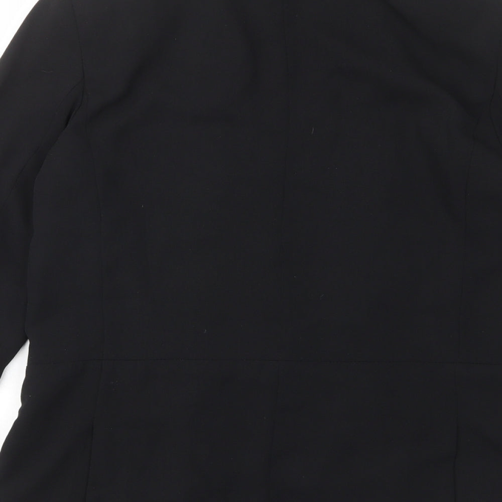 New London Womens Black Jacket Blazer Size 10 Button - Pockets