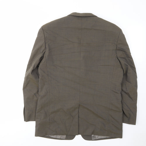 NEXT Mens Brown Wool Jacket Suit Jacket Size 40 Regular - Inside pockets
