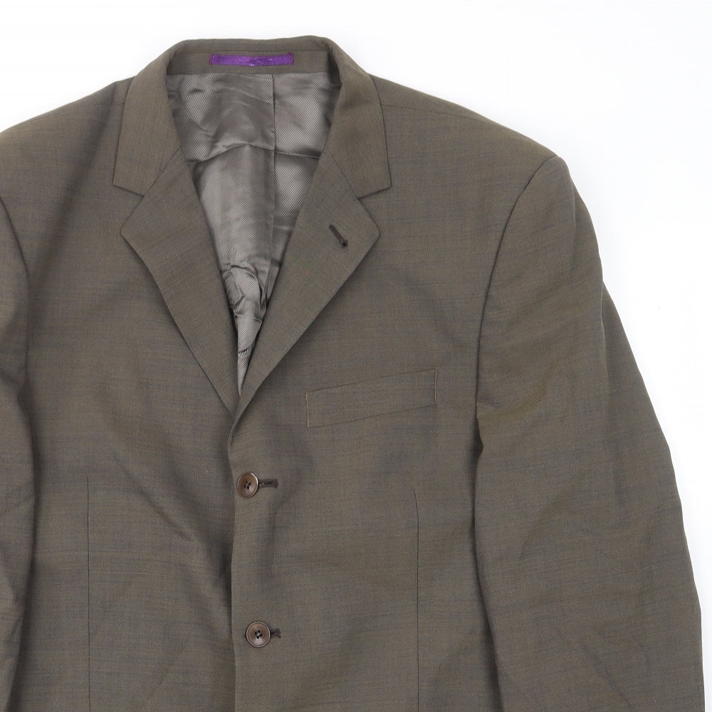 NEXT Mens Brown Wool Jacket Suit Jacket Size 40 Regular - Inside pockets