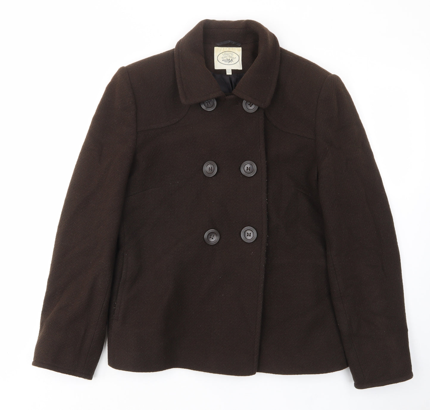 Laura Ashley Womens Brown Jacket Size 16 Button - Pockets, Collared