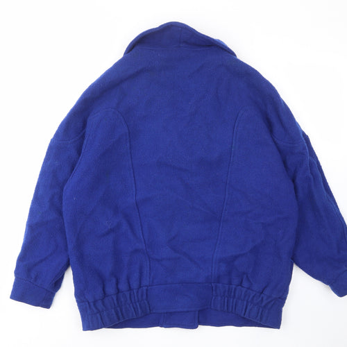 Littlewoods Womens Blue Jacket Size 12 Button - Pockets, Collared
