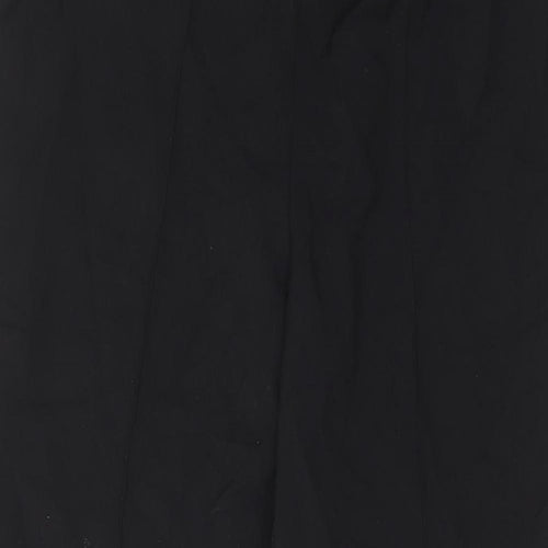 Bonmarché Womens Black Polyester Trousers Size 16 L25 in Regular - Elastic waist