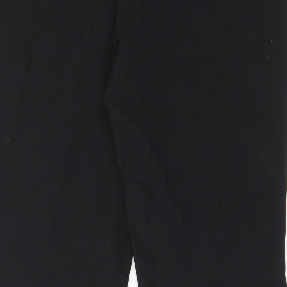 Bonmarché Womens Black Polyester Trousers Size 16 L25 in Regular - Elastic waist