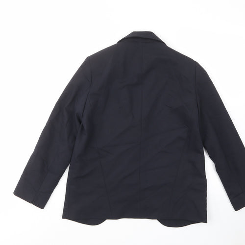 Topshop Womens Blue Jacket Blazer Size 10 Hook & Eye