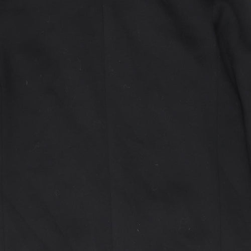 ASOS Womens Black Overcoat Coat Size 18 Button - Pockets