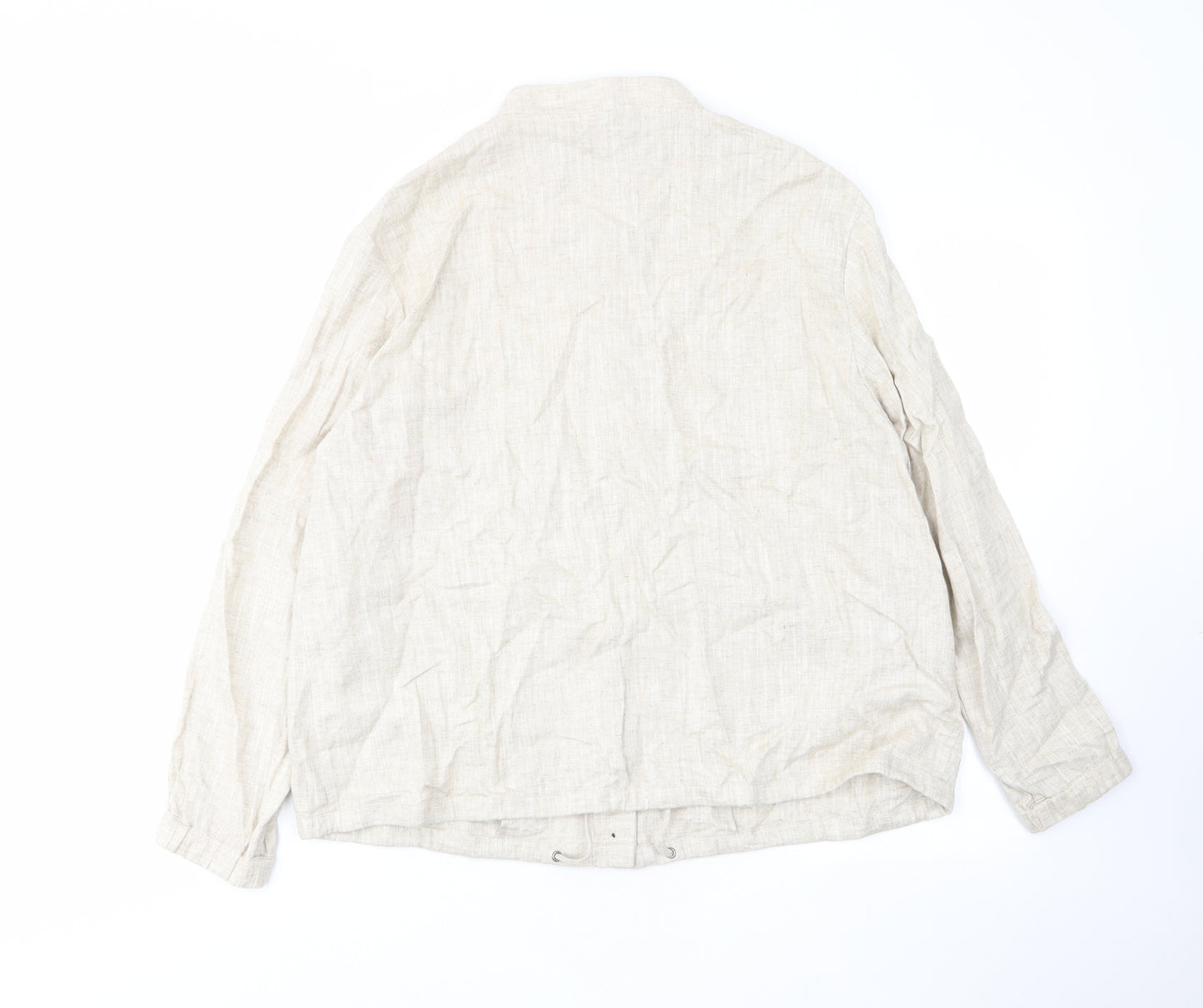 Marks and Spencer Womens Beige Jacket Size 14 Zip - Pockets