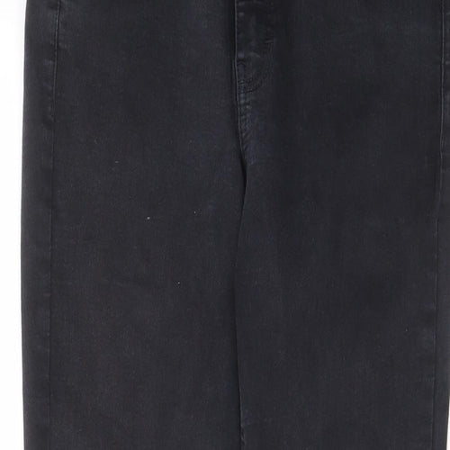 Topshop Womens Black Cotton Skinny Jeans Size 32 in L27 in Regular Zip - Pockets, Belt Loops