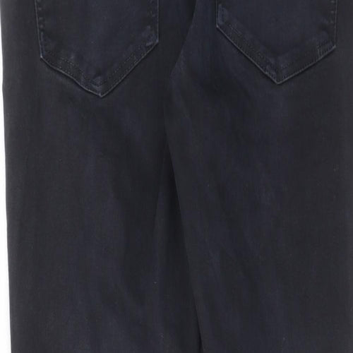Topshop Womens Black Cotton Skinny Jeans Size 32 in L27 in Regular Zip - Pockets, Belt Loops